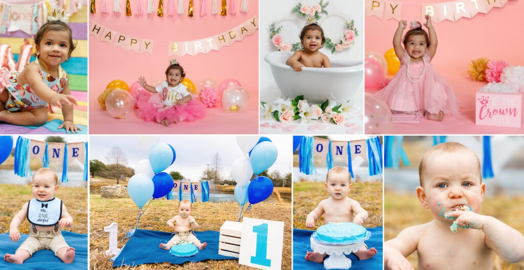 Cake Smash Photography Sessions - Elegant Pix - Cedar Park Photographer